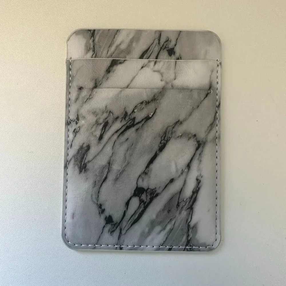 NEW Marble Magnetic Card Holder for Phone - White / Black / Grey